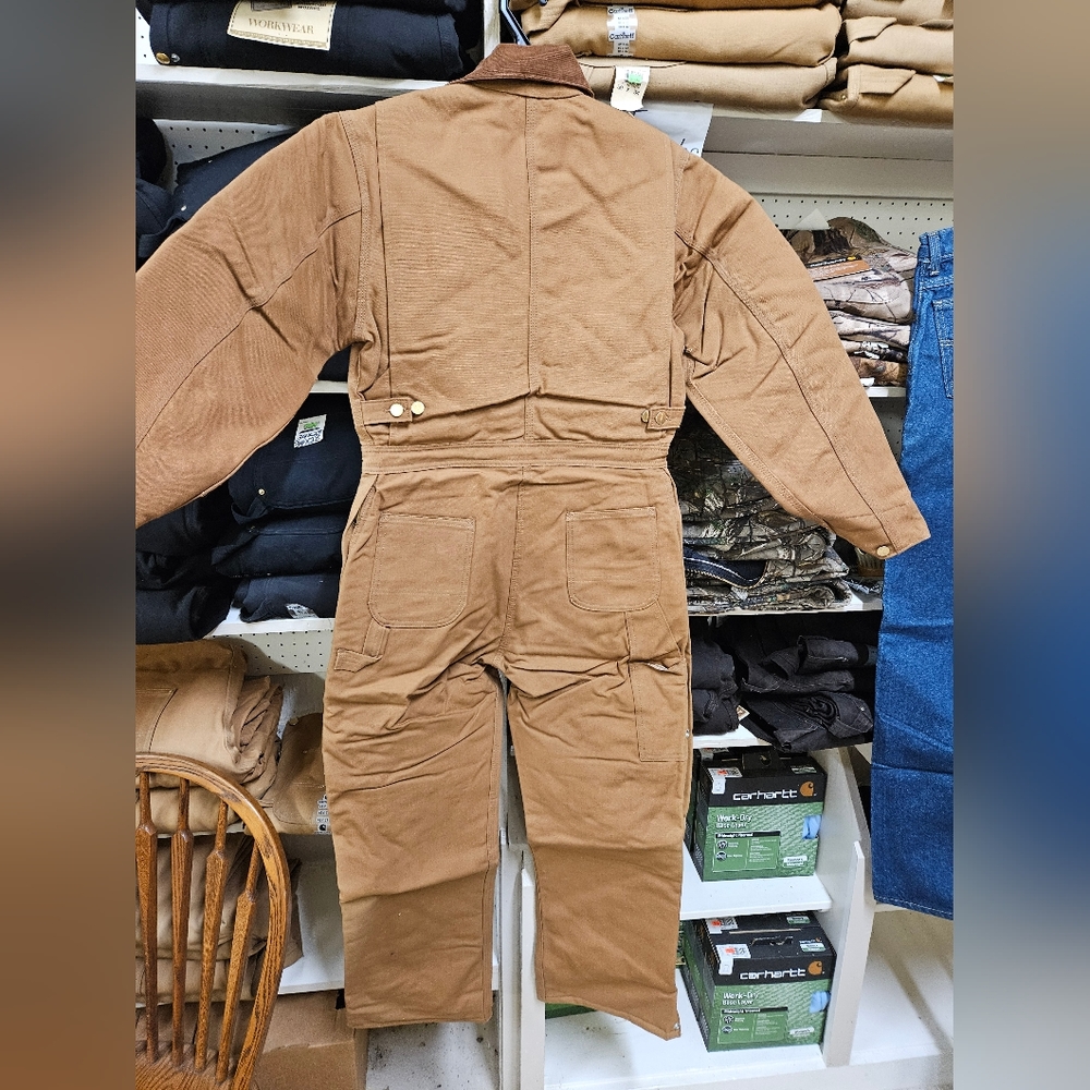 Vintage Carhartt Brown Duck Insulated Coveralls - Picture 5 of 10